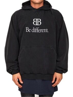 Balenciaga BB Be Different Printed Hoodie AW22